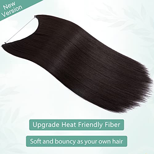 Curly Synthetic Halo Hair Extensions - Image 97