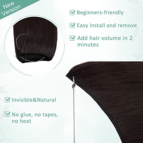 Curly Synthetic Halo Hair Extensions - Image 98