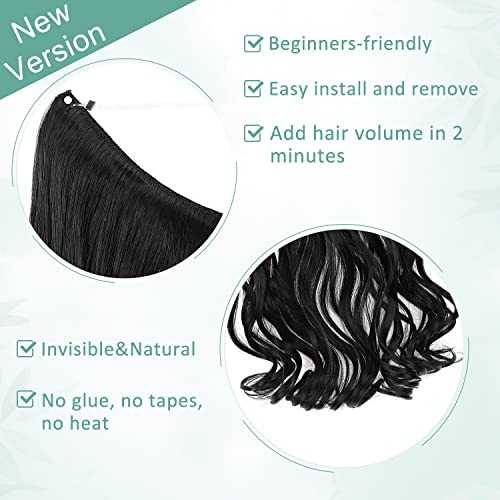 Curly Synthetic Invisible Wire Hair Extensions - Image 39