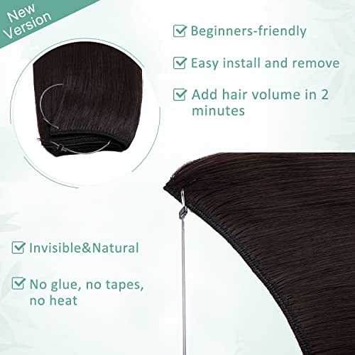 Curly Synthetic Invisible Wire Hair Extensions - Image 62