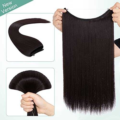 Curly Synthetic Invisible Wire Hair Extensions - Image 64
