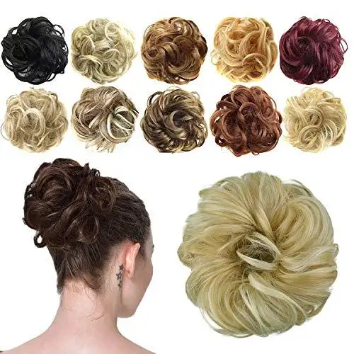Curly Updo Synthetic Messy Hair Bun Extension - Image 11