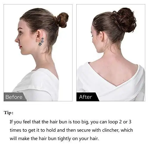 Curly Updo Synthetic Messy Hair Bun Extension - Image 4