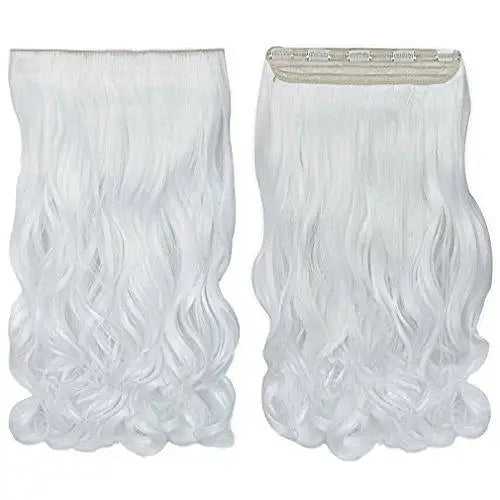 3/4 Curly Wavy Clips in on Synthetic Hair Extensions - Image 16