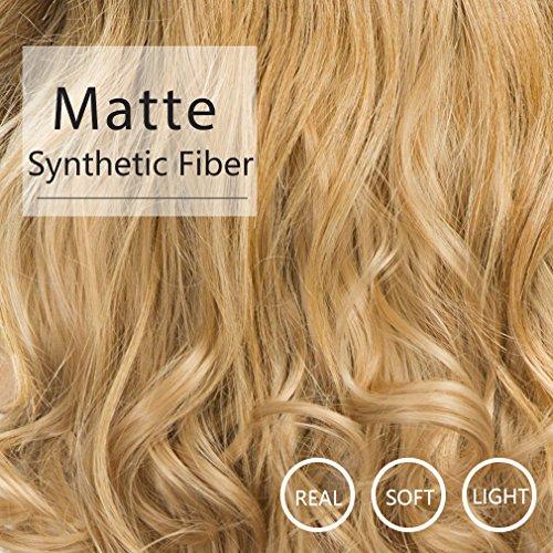 3/4 Curly Wavy Clips in on Synthetic Hair Extensions - Image 49