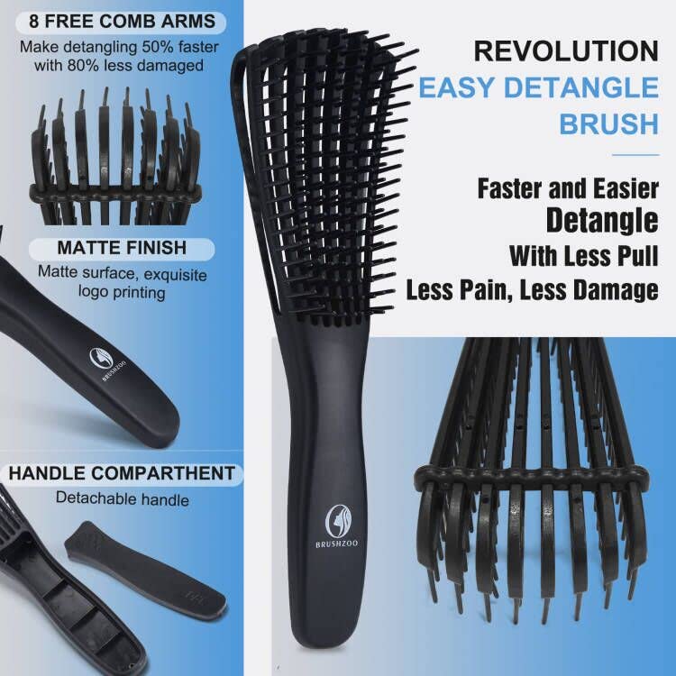 Detangling Hair Brush Set with Hair Spray bottle - Image 12