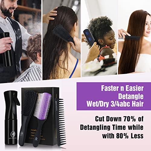 Detangling Hair Brush Set with Hair Spray bottle - Image 26