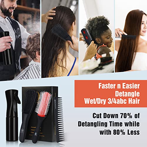 Detangling Hair Brush Set with Hair Spray bottle - Image 7