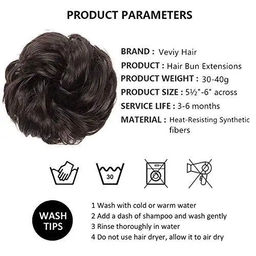 Donut Chignon Hair Bun Hairpiece - Image 13