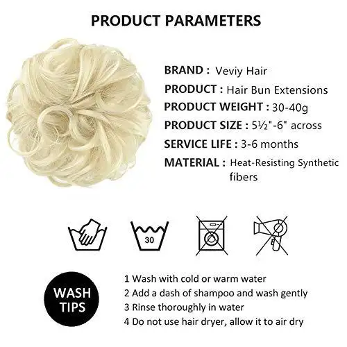 Donut Chignon Hair Bun Hairpiece - Image 17
