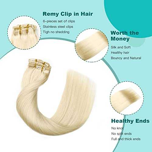 Double Weft Clip in Hair Extensions Human Hair - Image 12