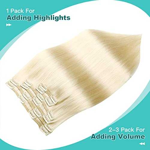 Double Weft Clip in Hair Extensions Human Hair - Image 13