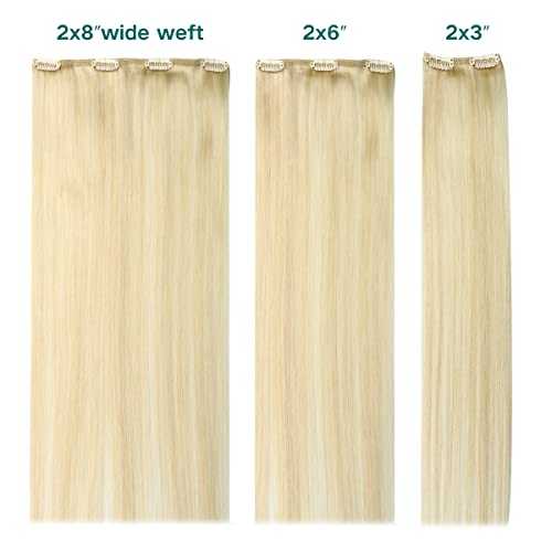 Double Weft Clip in Hair Extensions Human Hair - Image 14