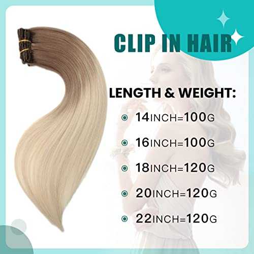 Double Weft Clip in Hair Extensions Human Hair - Image 16