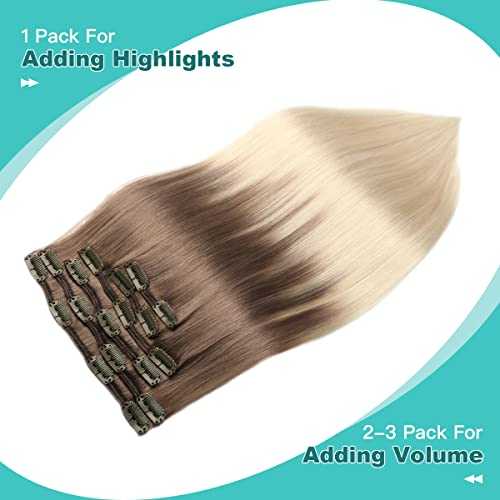Double Weft Clip in Hair Extensions Human Hair - Image 20