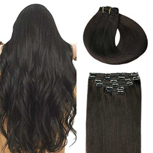 Double Weft Clip in Hair Extensions Human Hair - Image 29