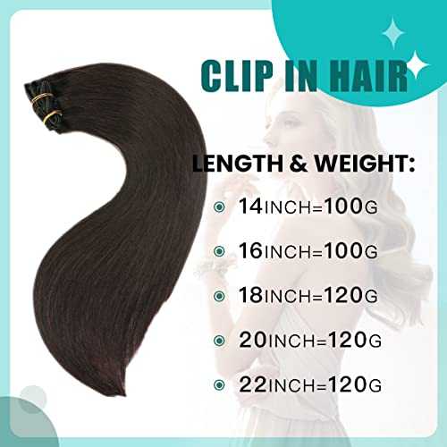 Double Weft Clip in Hair Extensions Human Hair - Image 30