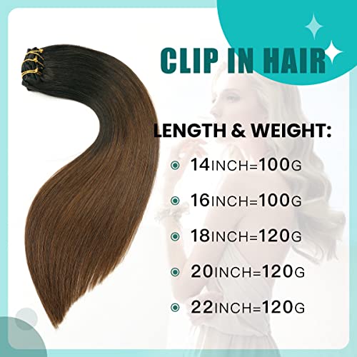 Double Weft Clip in Hair Extensions Human Hair - Image 36