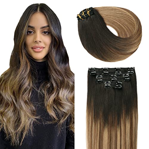 Double Weft Clip in Hair Extensions Human Hair - Image 42