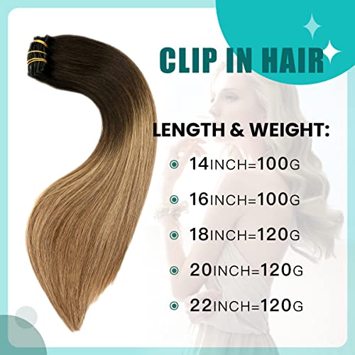 Double Weft Clip in Hair Extensions Human Hair - Image 43