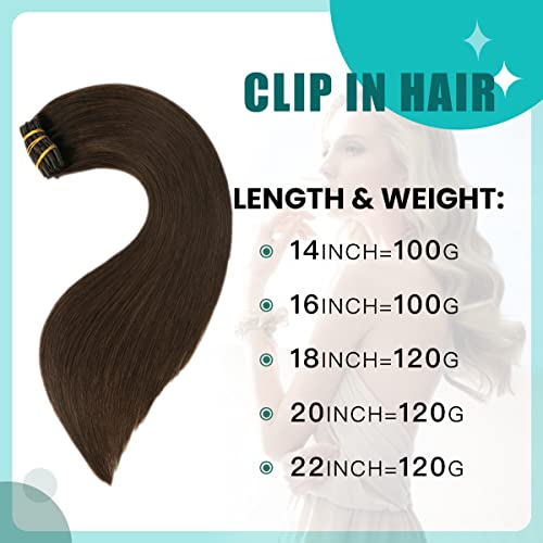 Double Weft Clip in Hair Extensions Human Hair - Image 50