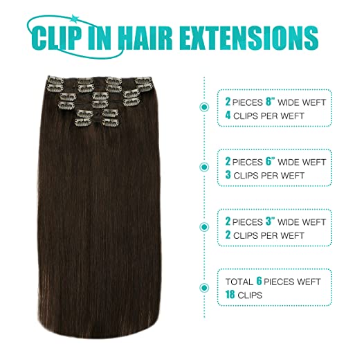 Double Weft Clip in Hair Extensions Human Hair - Image 51