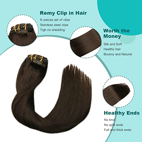 Double Weft Clip in Hair Extensions Human Hair - Image 53