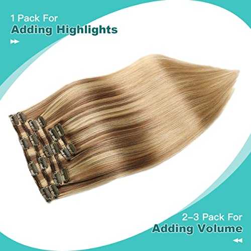 Double Weft Clip in Hair Extensions Human Hair - Image 6