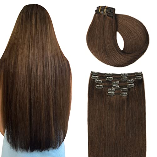 Double Weft Clip in Hair Extensions Human Hair - Image 69