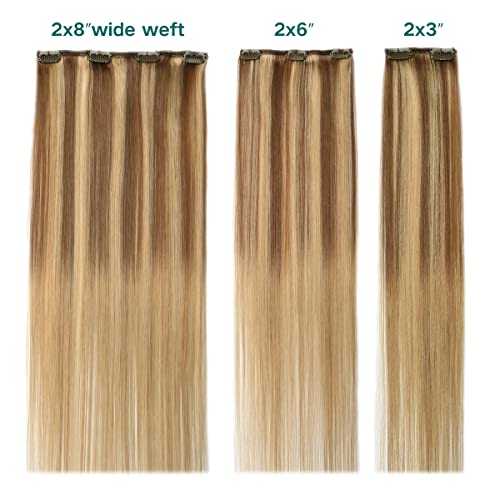 Double Weft Clip in Hair Extensions Human Hair - Image 7