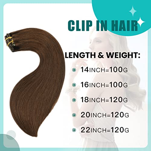 Double Weft Clip in Hair Extensions Human Hair - Image 70