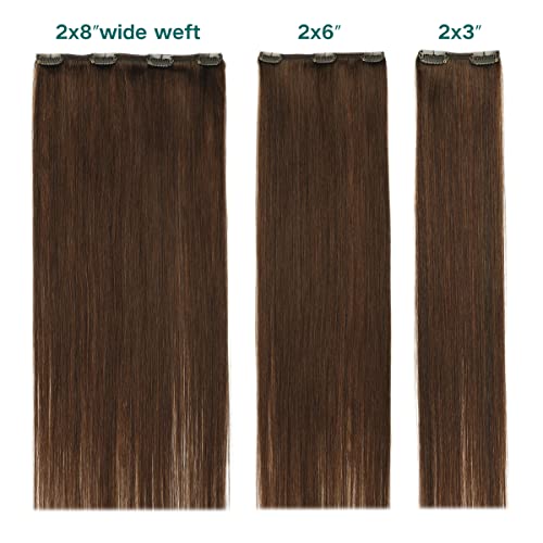 Double Weft Clip in Hair Extensions Human Hair - Image 75