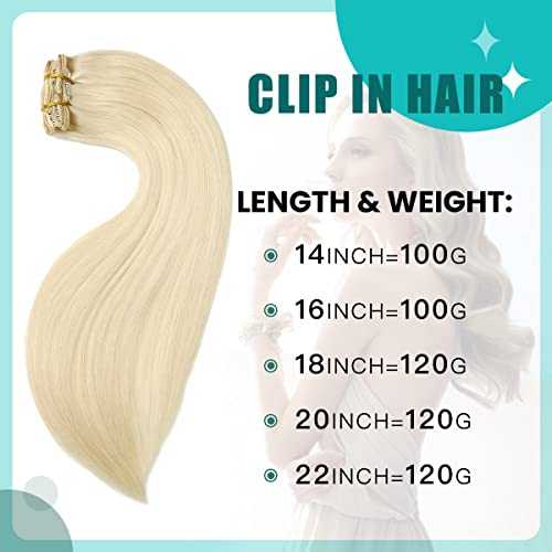 Double Weft Clip in Hair Extensions Human Hair - Image 9