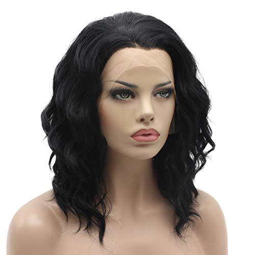 Ebony Full Density Half Hand Tied Heat Friendly Synthetic Lace Front Wig - Image 2