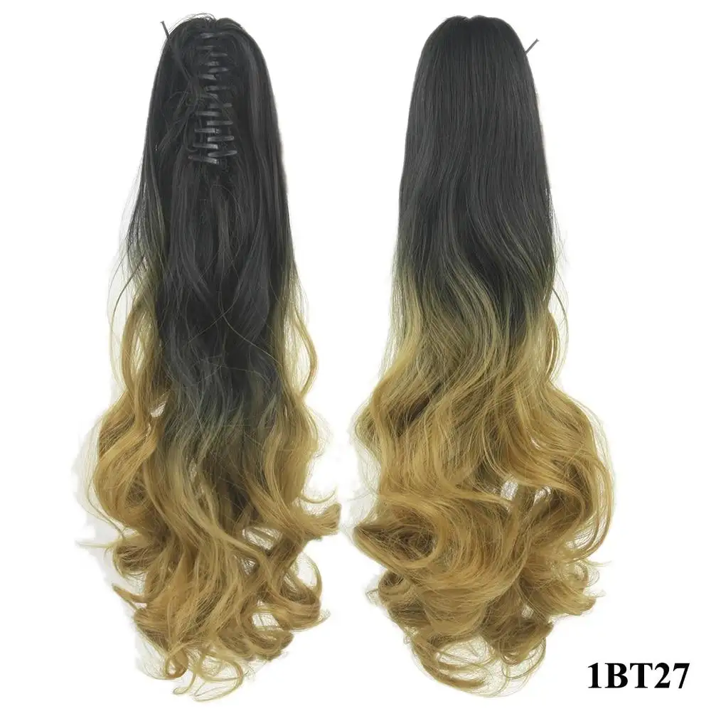 Extra Long Curly Synthetic Hair Clip In Claw Ponytail Extension - Image 2