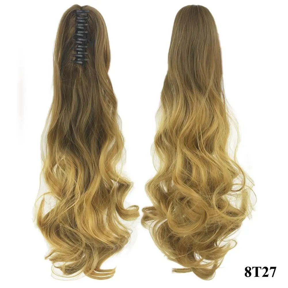 Extra Long Curly Synthetic Hair Clip In Claw Ponytail Extension - Image 3