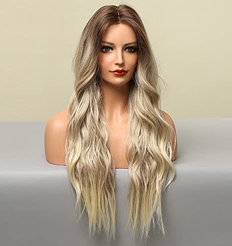 Faded Ombre Platinum Blonde Lace Front Wig - Image 101