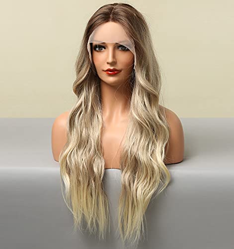 Faded Ombre Platinum Blonde Lace Front Wig - Image 102