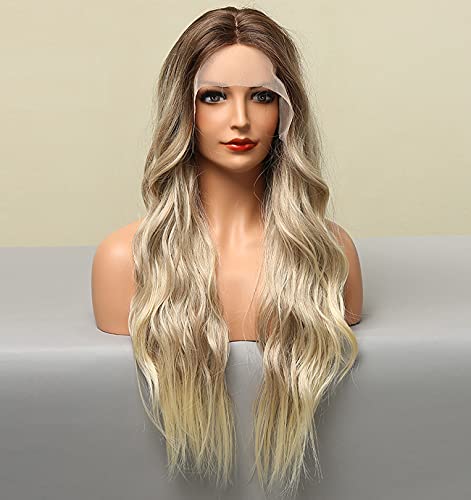 Faded Ombre Platinum Blonde Lace Front Wig - Image 103