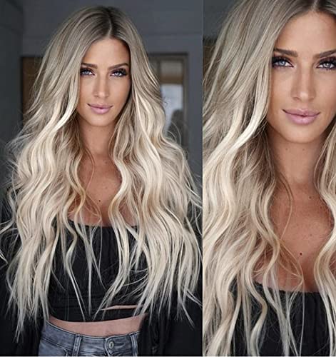 Faded Ombre Platinum Blonde Lace Front Wig - Image 13