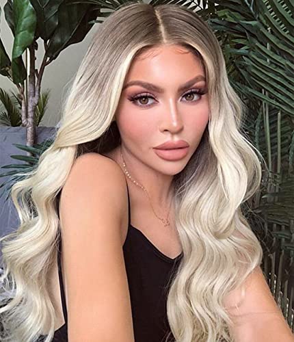 Faded Ombre Platinum Blonde Lace Front Wig - Image 14