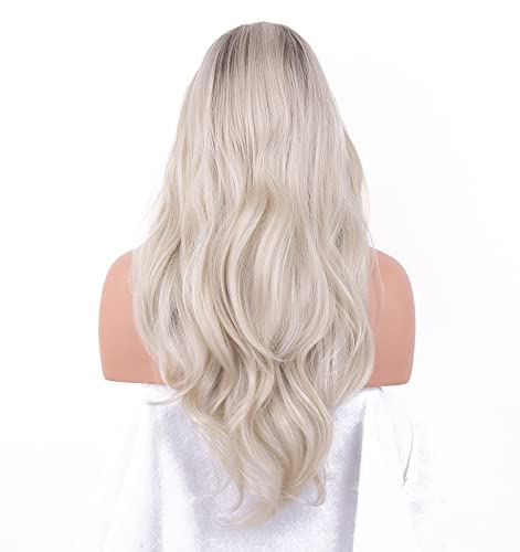 Faded Ombre Platinum Blonde Lace Front Wig - Image 18