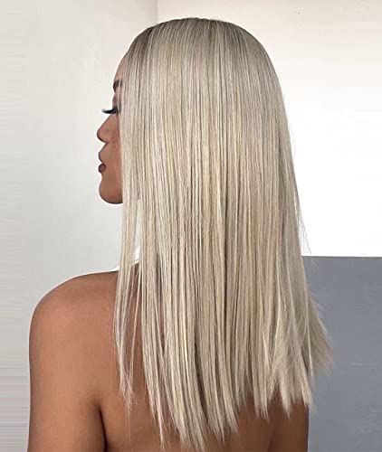Faded Ombre Platinum Blonde Lace Front Wig - Image 3
