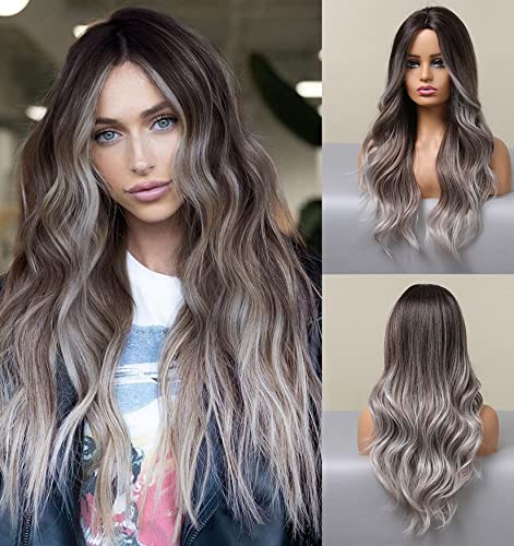 Faded Ombre Platinum Blonde Lace Front Wig - Image 41