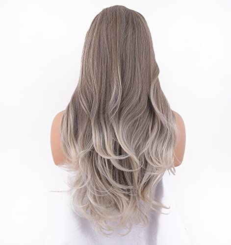 Faded Ombre Platinum Blonde Lace Front Wig - Image 83