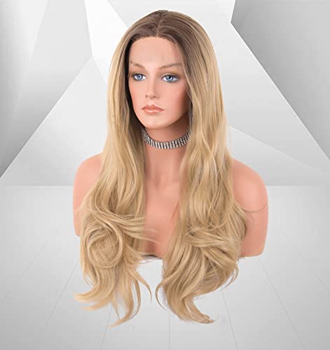 Faded Ombre Platinum Blonde Lace Front Wig - Image 88