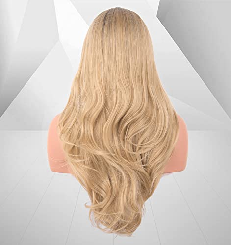 Faded Ombre Platinum Blonde Lace Front Wig - Image 91