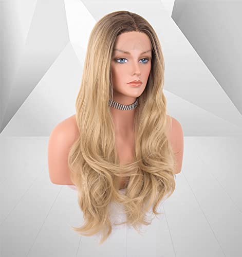 Faded Ombre Platinum Blonde Lace Front Wig - Image 92