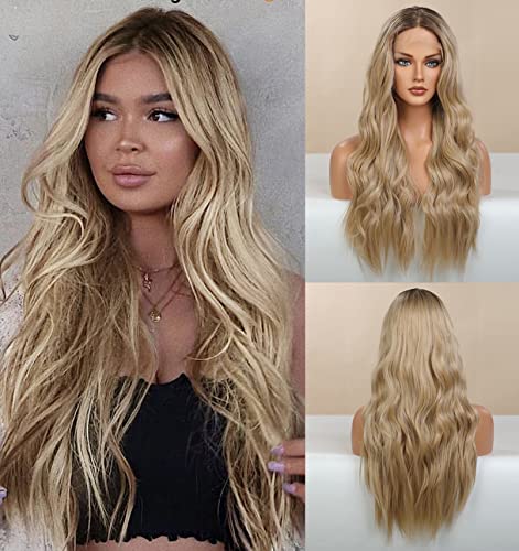 Faded Ombre Platinum Blonde Lace Front Wig - Image 93