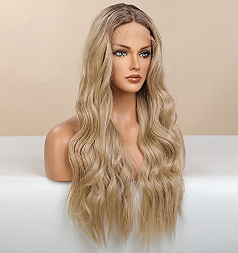 Faded Ombre Platinum Blonde Lace Front Wig - Image 95